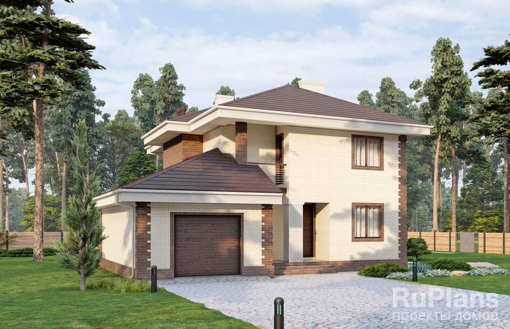 Проект двухэтажного дома с террасой и гаражом Rg5565 — фото 4
