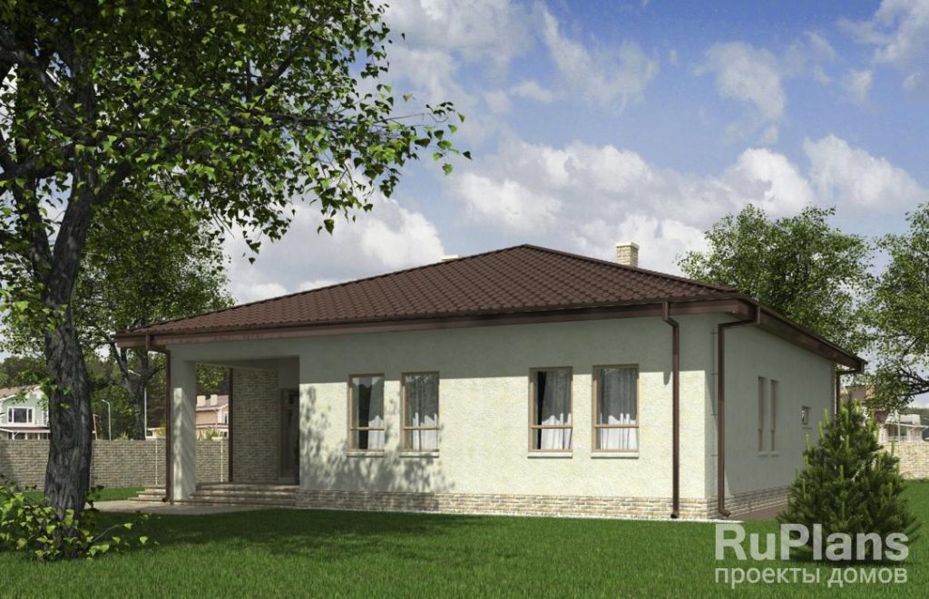 Проект одноэтажного дома с террасой Rg5363 — фото 4