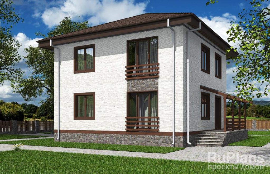 Двухэтажный жилой дом с подвалом и террасами Rg5560 — фото 4