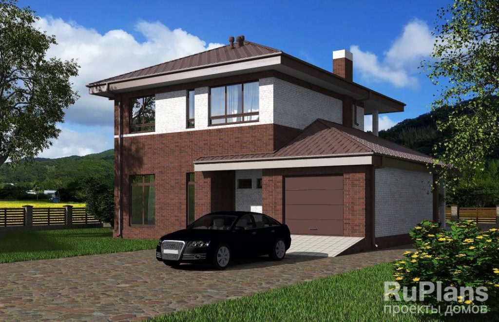 Двухэтажный дома с гаражом, террасой и балконом Rg4893 — фото 4