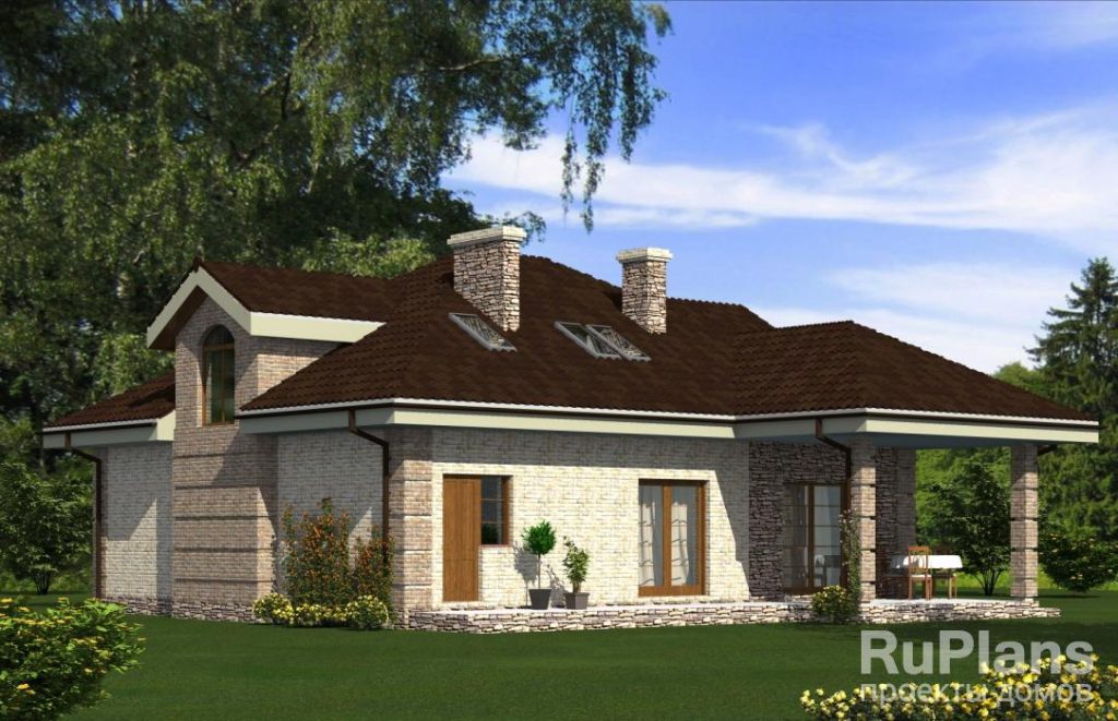 Проект уютного дома с мансардой и гаражом Rg4841 — фото 4