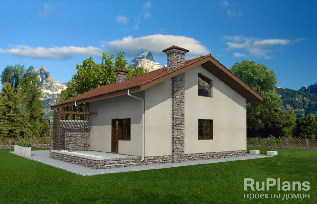 Проект одноквартирного дома с мансардой Rg3887 — фото 4
