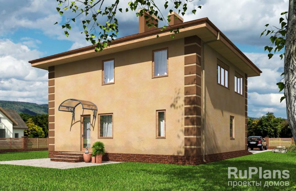 Проект двухэтажного жилого дома с террасой и гаражом Rg5462 — фото 4