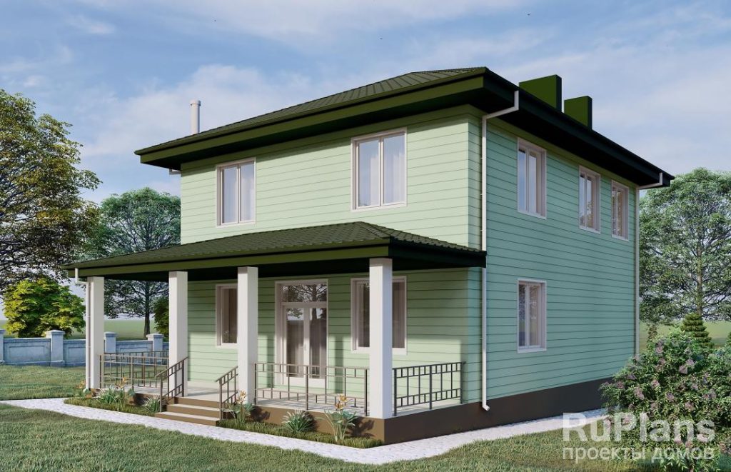 Двухэтажный дом, облицованный сайдингом, с подпольем и пятью спальнями Rg6039 — фото 4