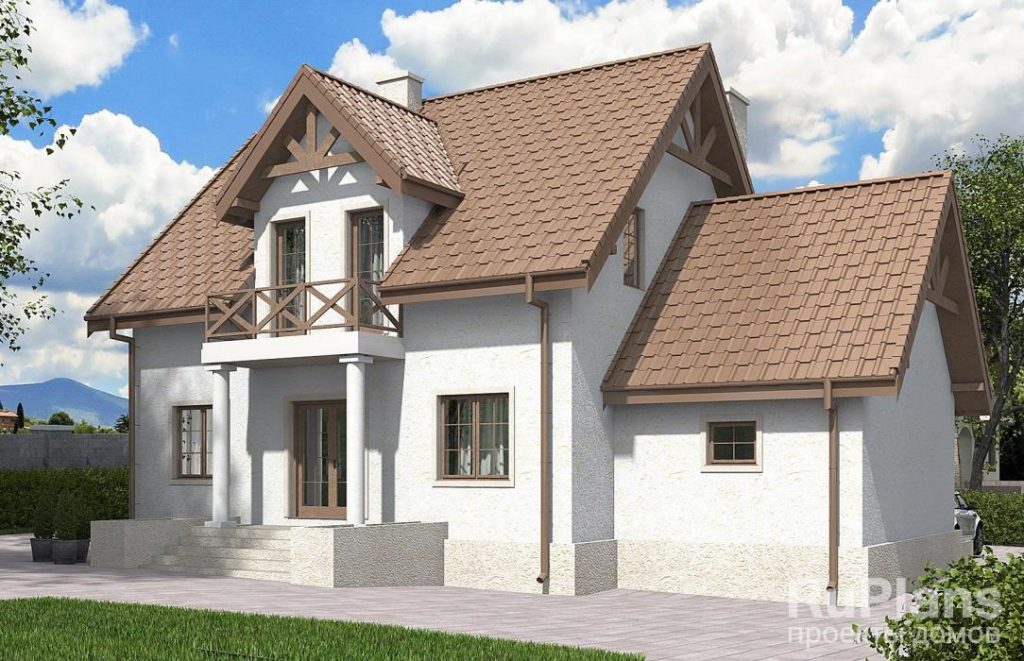 Проект одноэтажного дома с подвалом, мансардой, гаражом и террасой. Rg5594 — фото 4
