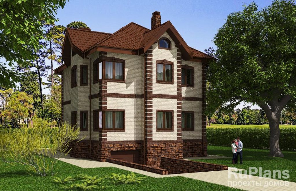 Проект двухэтажного дома с подвалом и гаражом Rg5652 — фото 4