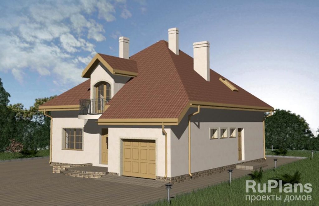 Проект просторного одноэтажного дома с мансардой и гаражом Rg3427 — фото 4