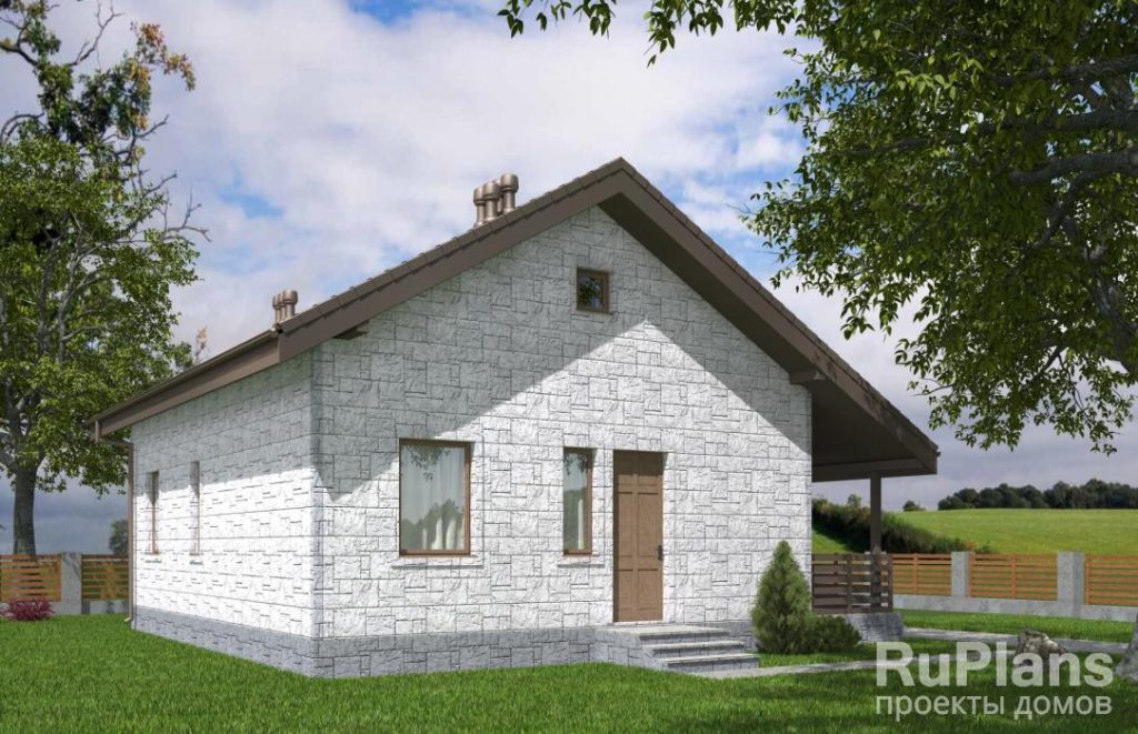 Проект одноэтажного дома с террасой Rg5700 — фото 4