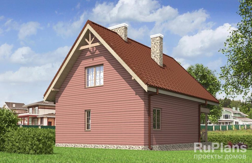 Проект одноэтажного дома с мансардой и террасой Rg5482 — фото 4