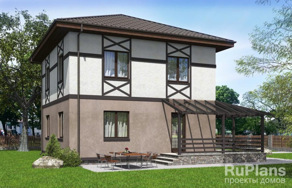 Проект двухэтажного жилого дома с террасами Rg5377 — фото 4