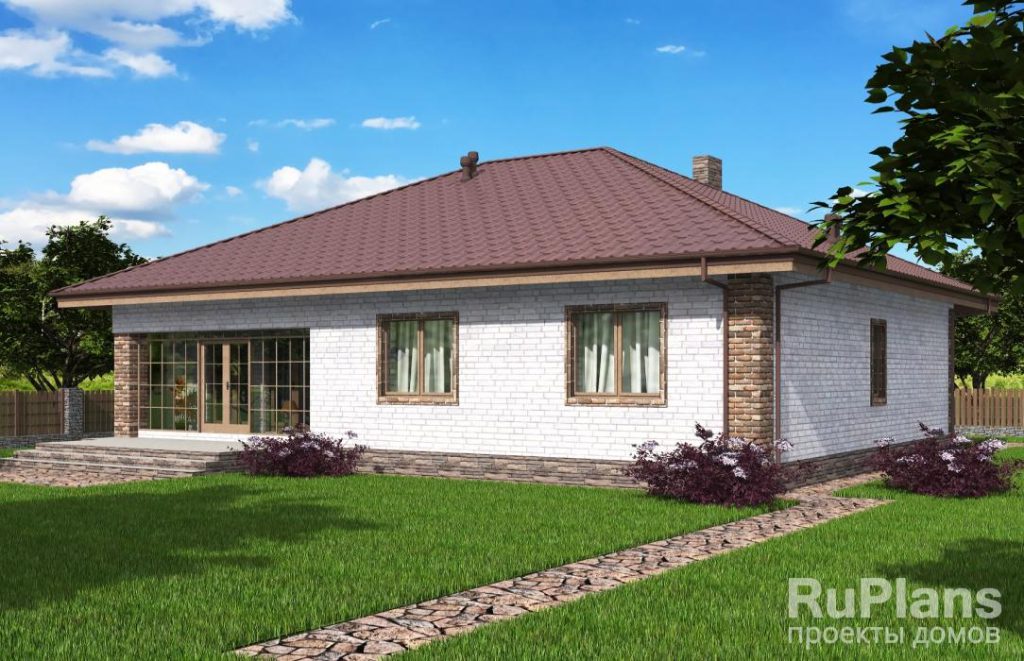 Проект индивидуального одноэтажного жилого дома с террасой Rg5394 — фото 4