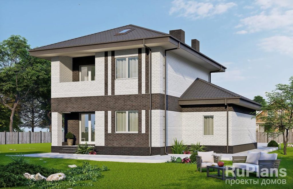 Двухэтажный дом с гаражом и лоджией Rg3918 — фото 4