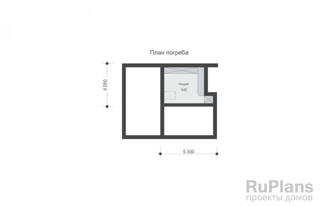 Планировка Двухэтажный дом с погребом Rg5746