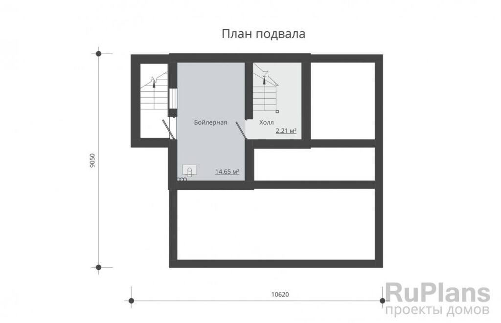 Планировка Одноэтажный дом с подвалом и мансардой Rg5203