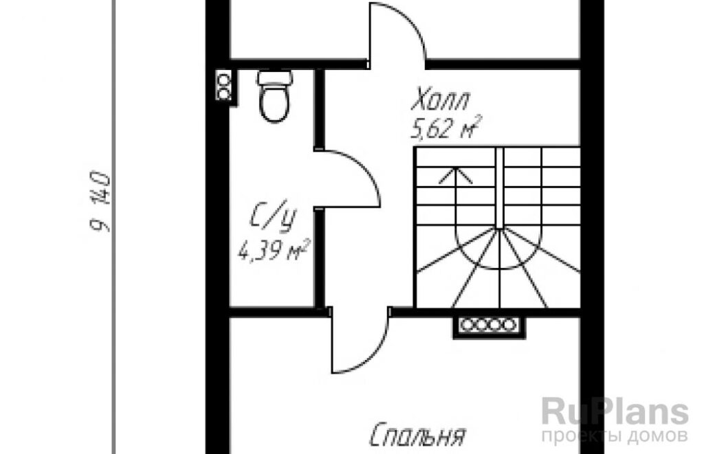 Планировка Уютный двухэтажный дом Rg3810