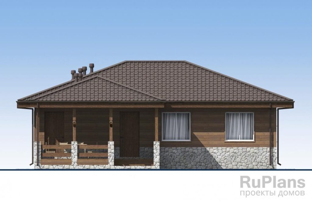 Одноэтажный дом с подвалом и террасой Rg5168 — фото 5