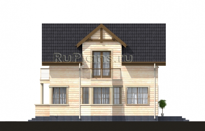 Проект одноэтажного дома с мансардой и эркером Rg4960 — фото 6