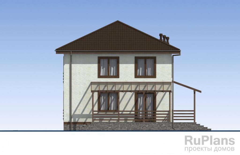 Проект двухэтажного жилого дома с террасами Rg5376 — фото 8