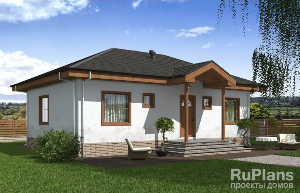 Одноэтажный дом с тремя спальнями и кухней-гостиной Rg6386 — фото 2