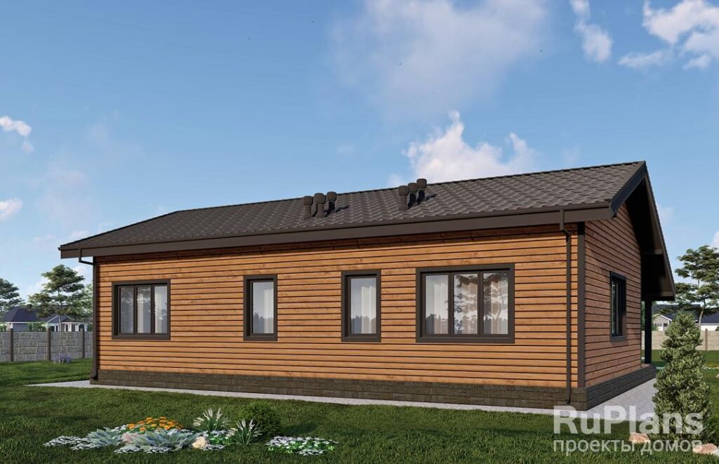 Одноэтажный каркасный дом с тремя спальнями Rg6263 — фото 2