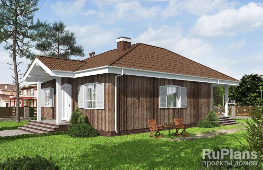 Проект одноэтажного дома c террасой Rg4806 — фото 2