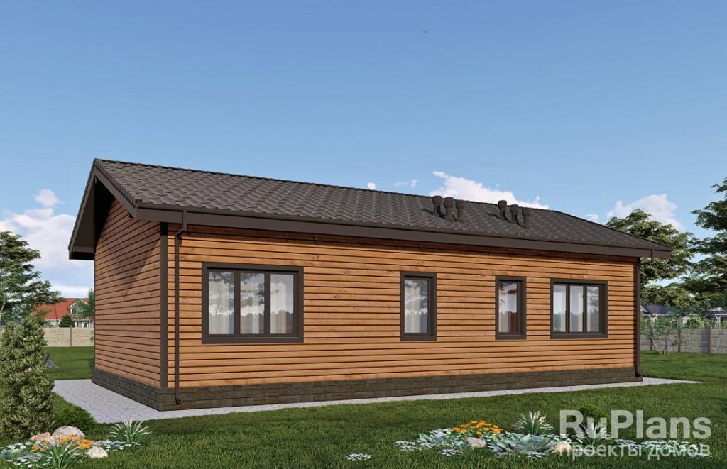 Одноэтажный каркасный дом с тремя спальнями Rg6263 — фото 3