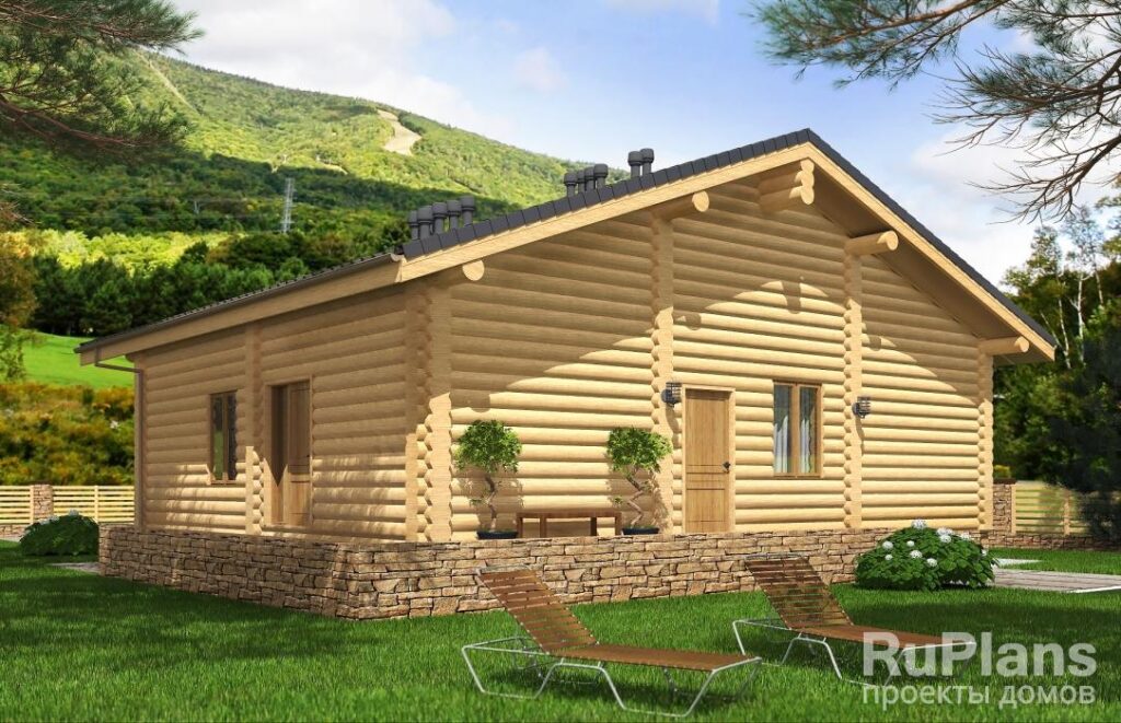 Проект деревянного дома с террасами и гаражом Rg5131 — фото 3