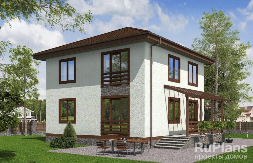 Проект двухэтажного жилого дома с террасами Rg5376 — фото 4